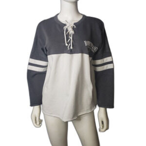 HAMPTON BEACH New Hampshire Lace Up Sweatshirt Womens Size Medium